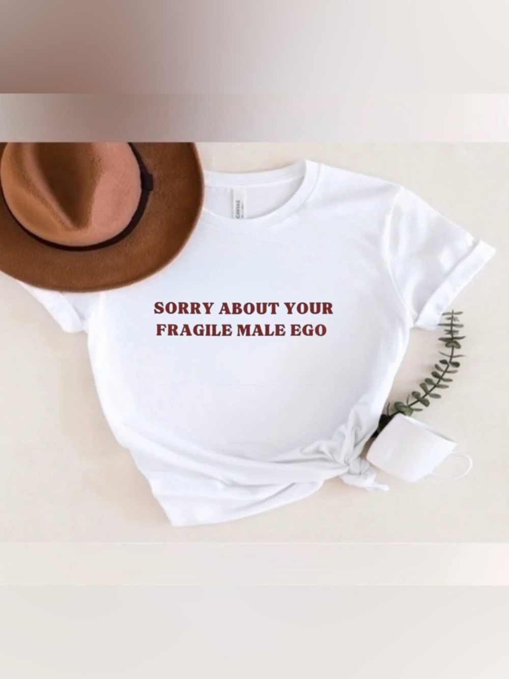 Fragile Male Ego Shirt Funny Statement Graphic Tee Trendy Aesthetic Top